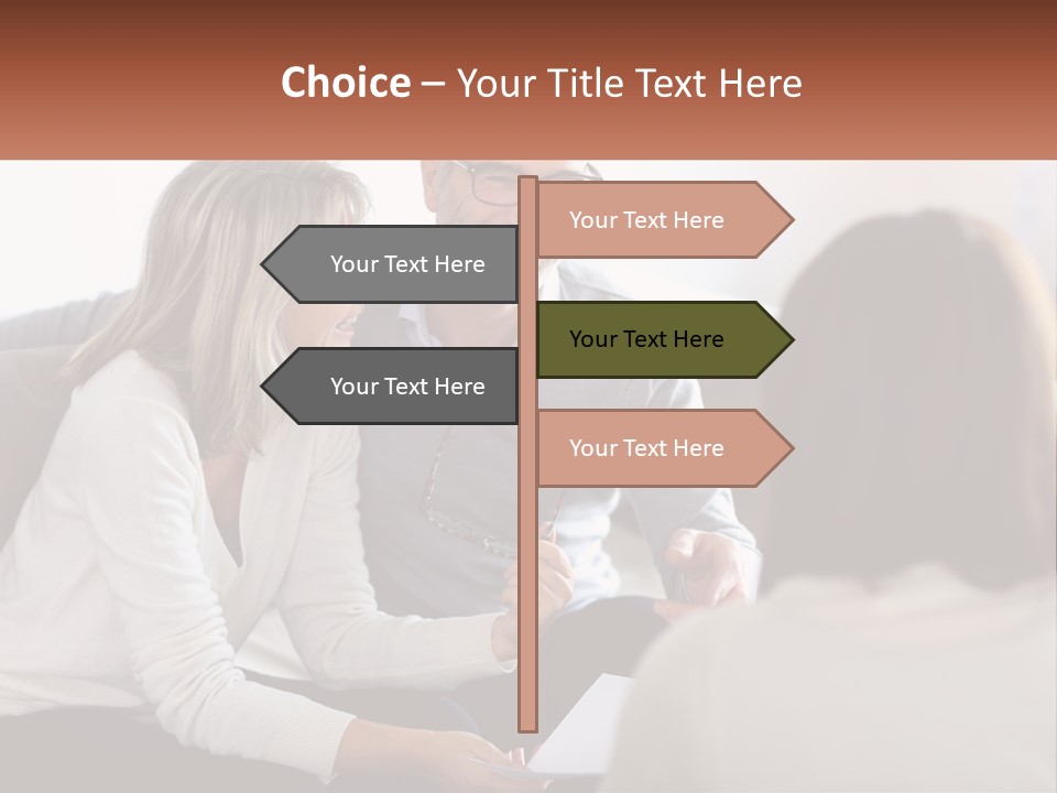 A Man And Woman Sitting On A Couch Talking To Each Other PowerPoint Template
