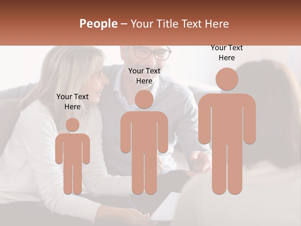 A Man And Woman Sitting On A Couch Talking To Each Other PowerPoint Template