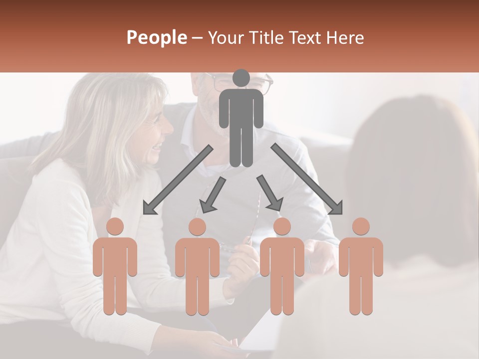 A Man And Woman Sitting On A Couch Talking To Each Other PowerPoint Template