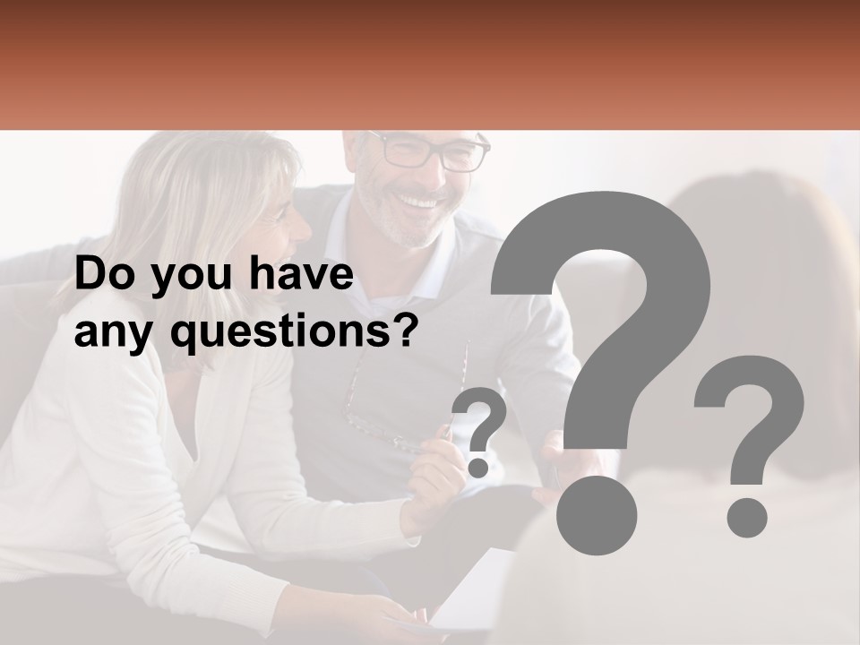 A Man And Woman Sitting On A Couch Talking To Each Other PowerPoint Template