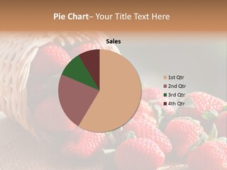A Basket Full Of Strawberries On A Table PowerPoint Template