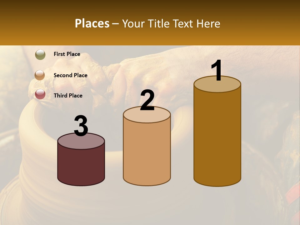 A Man Is Making A Pot On A Potter's Wheel PowerPoint Template