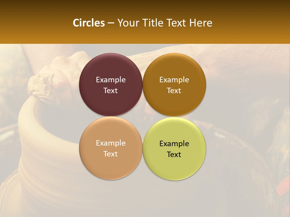 A Man Is Making A Pot On A Potter's Wheel PowerPoint Template