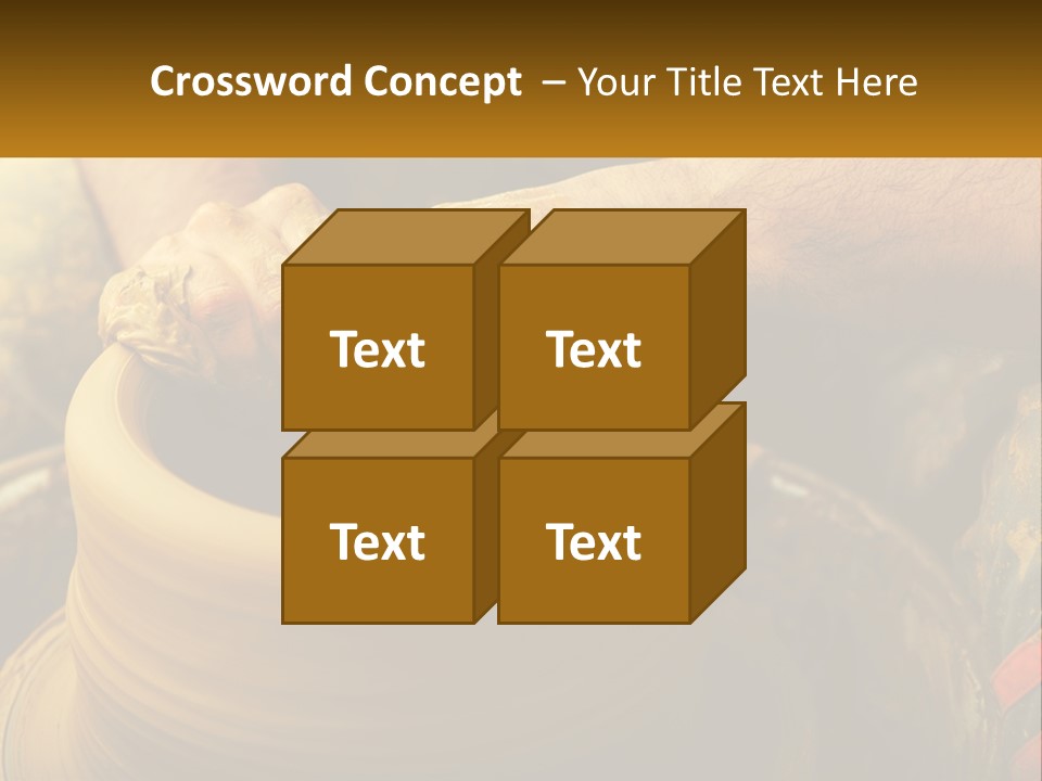 A Man Is Making A Pot On A Potter's Wheel PowerPoint Template