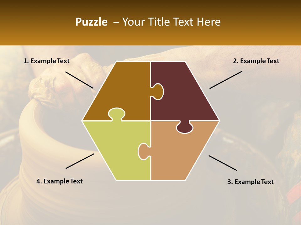 A Man Is Making A Pot On A Potter's Wheel PowerPoint Template