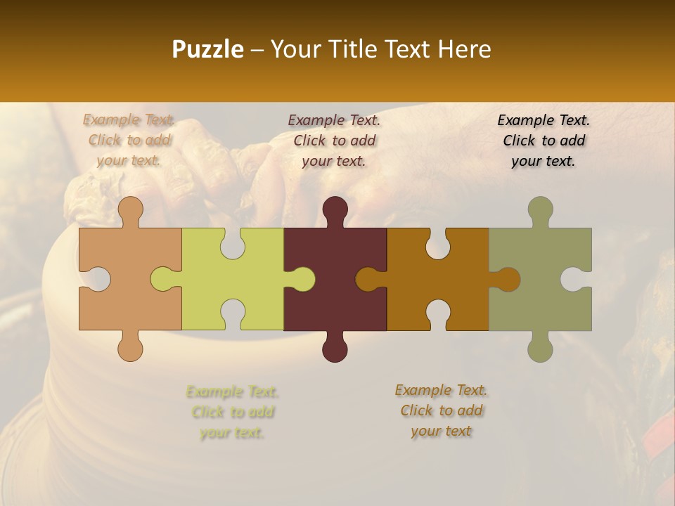 A Man Is Making A Pot On A Potter's Wheel PowerPoint Template