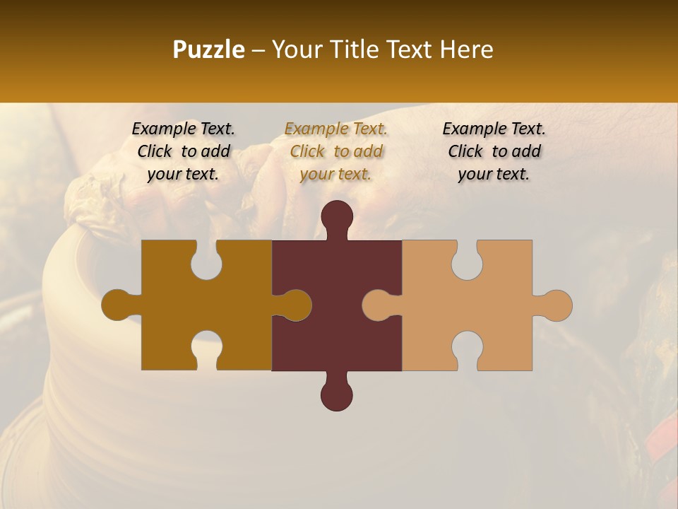 A Man Is Making A Pot On A Potter's Wheel PowerPoint Template