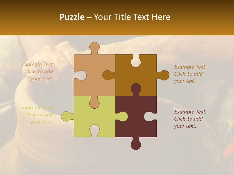 A Man Is Making A Pot On A Potter's Wheel PowerPoint Template