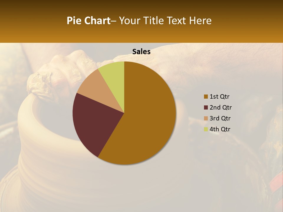 A Man Is Making A Pot On A Potter's Wheel PowerPoint Template