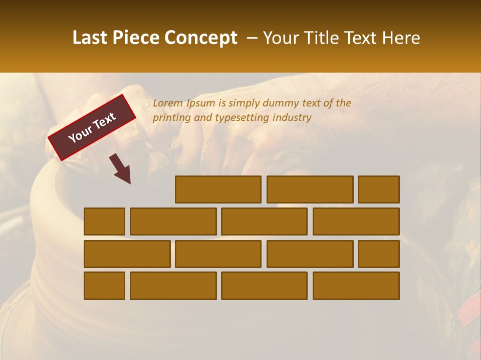 A Man Is Making A Pot On A Potter's Wheel PowerPoint Template