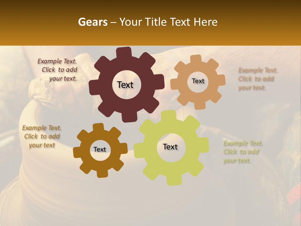 A Man Is Making A Pot On A Potter's Wheel PowerPoint Template