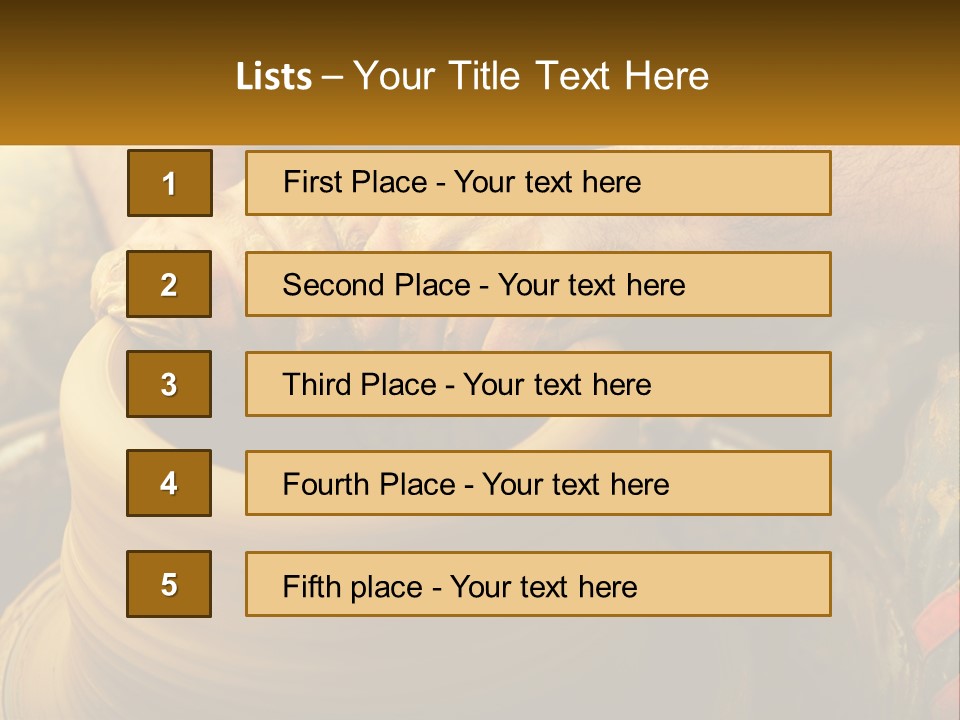A Man Is Making A Pot On A Potter's Wheel PowerPoint Template