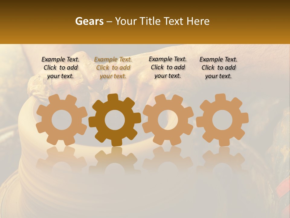 A Man Is Making A Pot On A Potter's Wheel PowerPoint Template