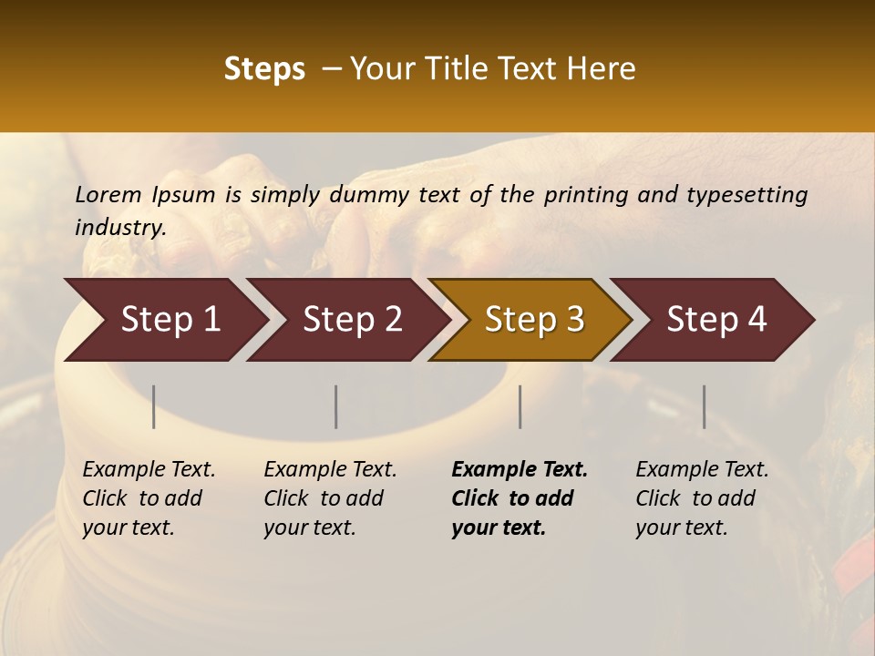 A Man Is Making A Pot On A Potter's Wheel PowerPoint Template
