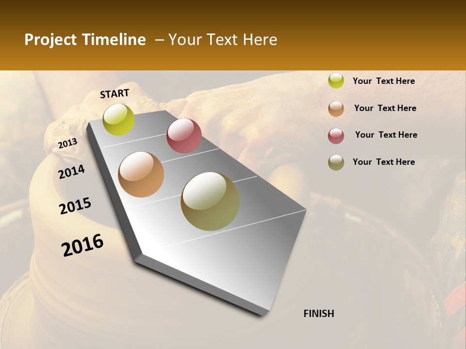 A Man Is Making A Pot On A Potter's Wheel PowerPoint Template