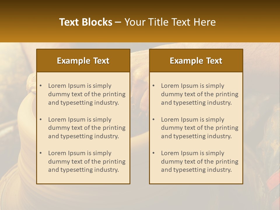 A Man Is Making A Pot On A Potter's Wheel PowerPoint Template