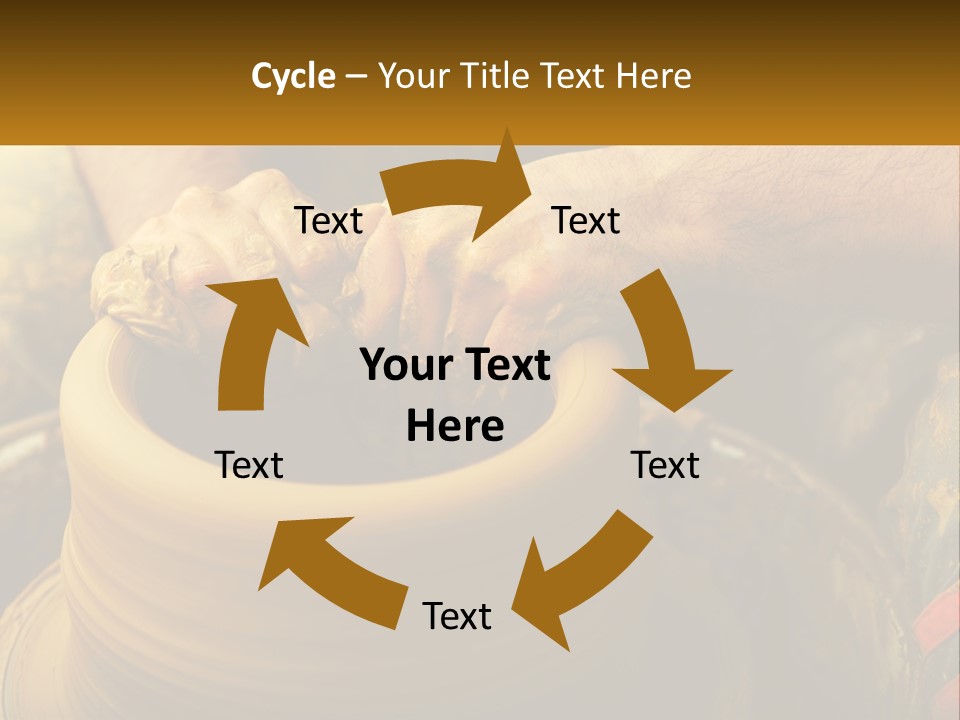 A Man Is Making A Pot On A Potter's Wheel PowerPoint Template