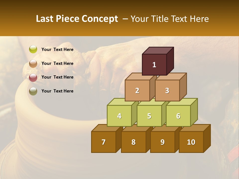 A Man Is Making A Pot On A Potter's Wheel PowerPoint Template