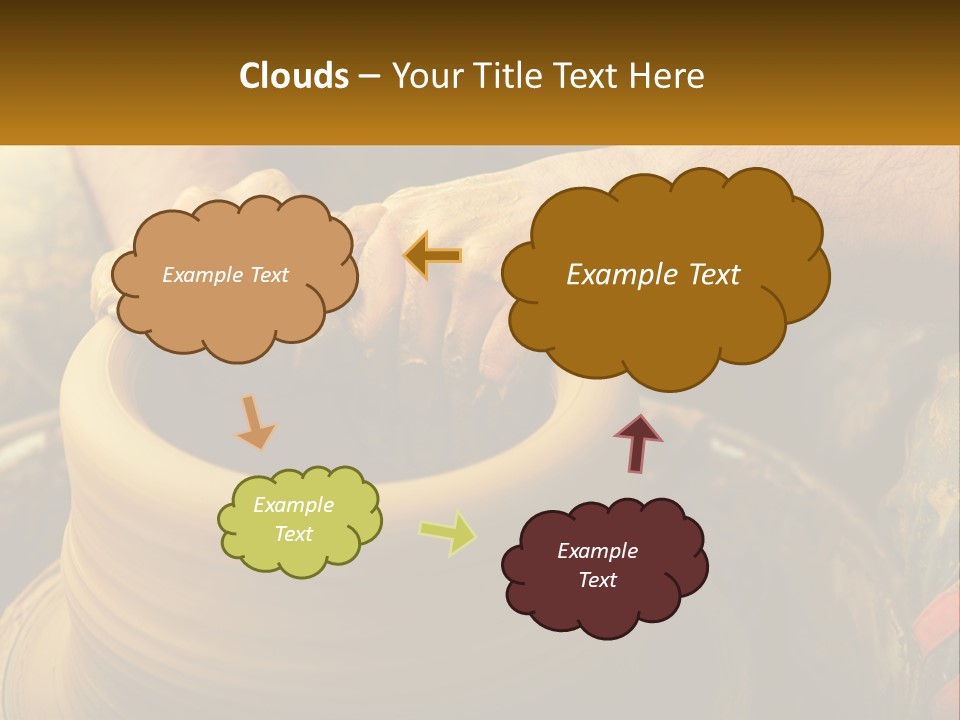 A Man Is Making A Pot On A Potter's Wheel PowerPoint Template