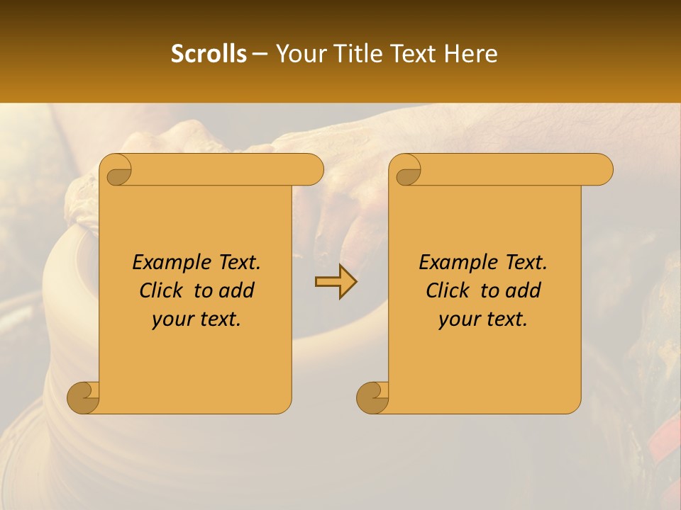 A Man Is Making A Pot On A Potter's Wheel PowerPoint Template