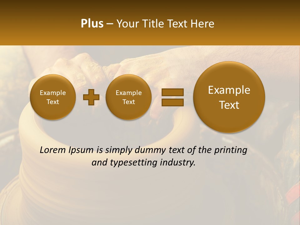 A Man Is Making A Pot On A Potter's Wheel PowerPoint Template