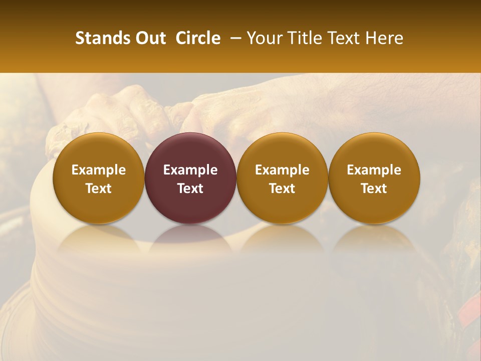 A Man Is Making A Pot On A Potter's Wheel PowerPoint Template