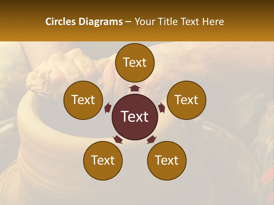 A Man Is Making A Pot On A Potter's Wheel PowerPoint Template