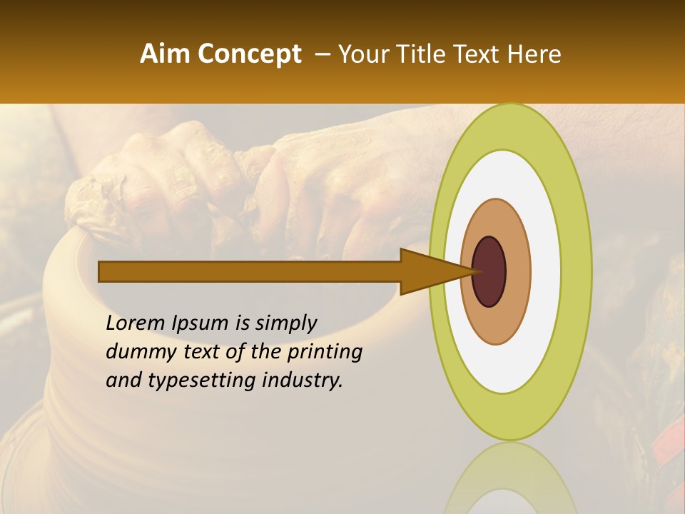 A Man Is Making A Pot On A Potter's Wheel PowerPoint Template