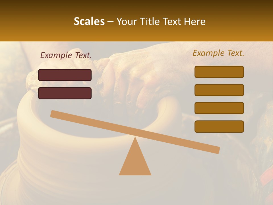A Man Is Making A Pot On A Potter's Wheel PowerPoint Template