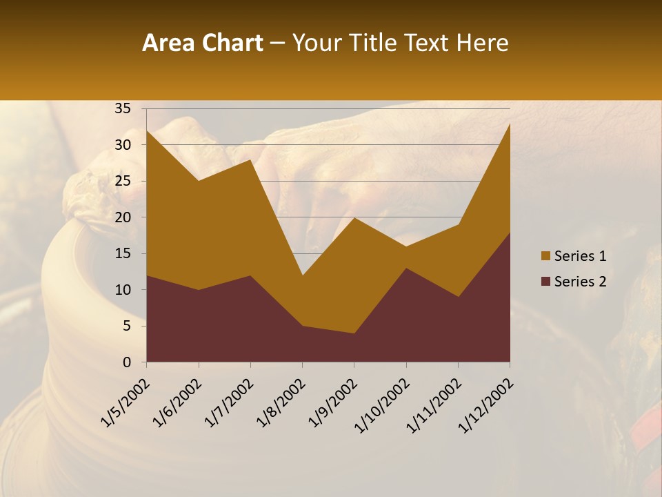 A Man Is Making A Pot On A Potter's Wheel PowerPoint Template