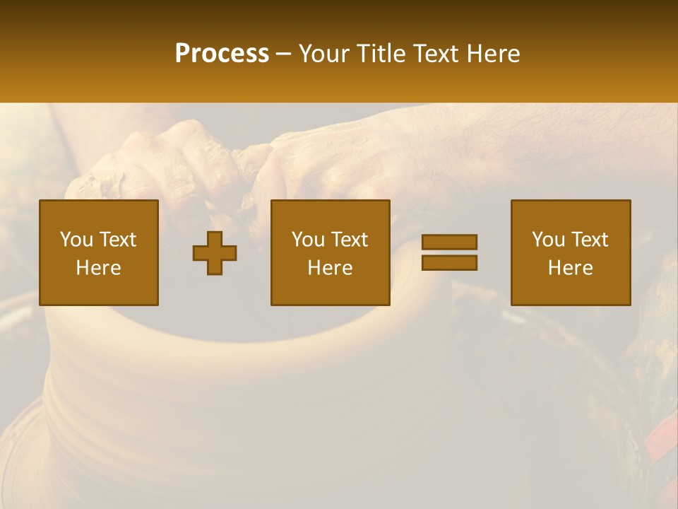 A Man Is Making A Pot On A Potter's Wheel PowerPoint Template