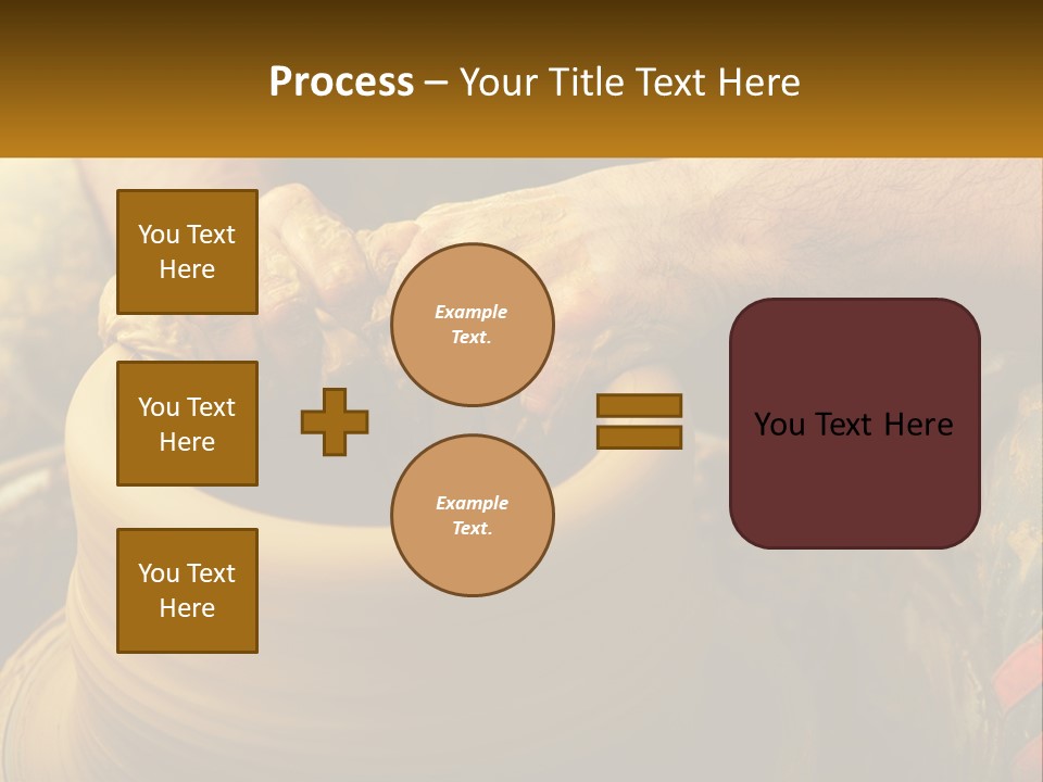 A Man Is Making A Pot On A Potter's Wheel PowerPoint Template