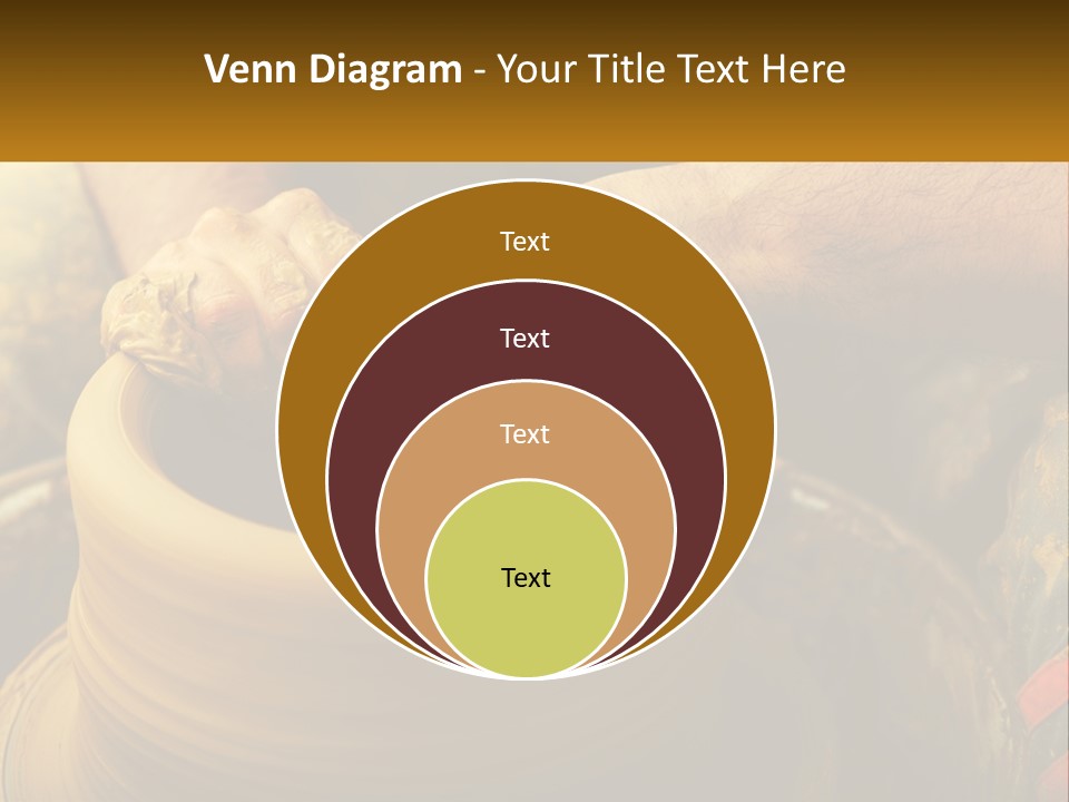 A Man Is Making A Pot On A Potter's Wheel PowerPoint Template