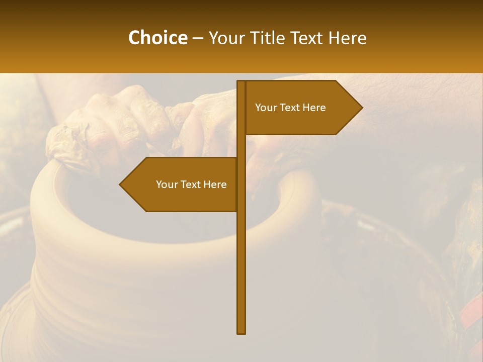 A Man Is Making A Pot On A Potter's Wheel PowerPoint Template
