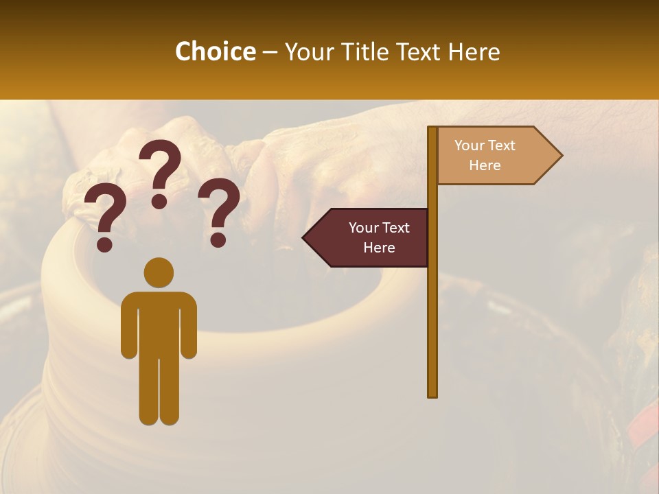 A Man Is Making A Pot On A Potter's Wheel PowerPoint Template