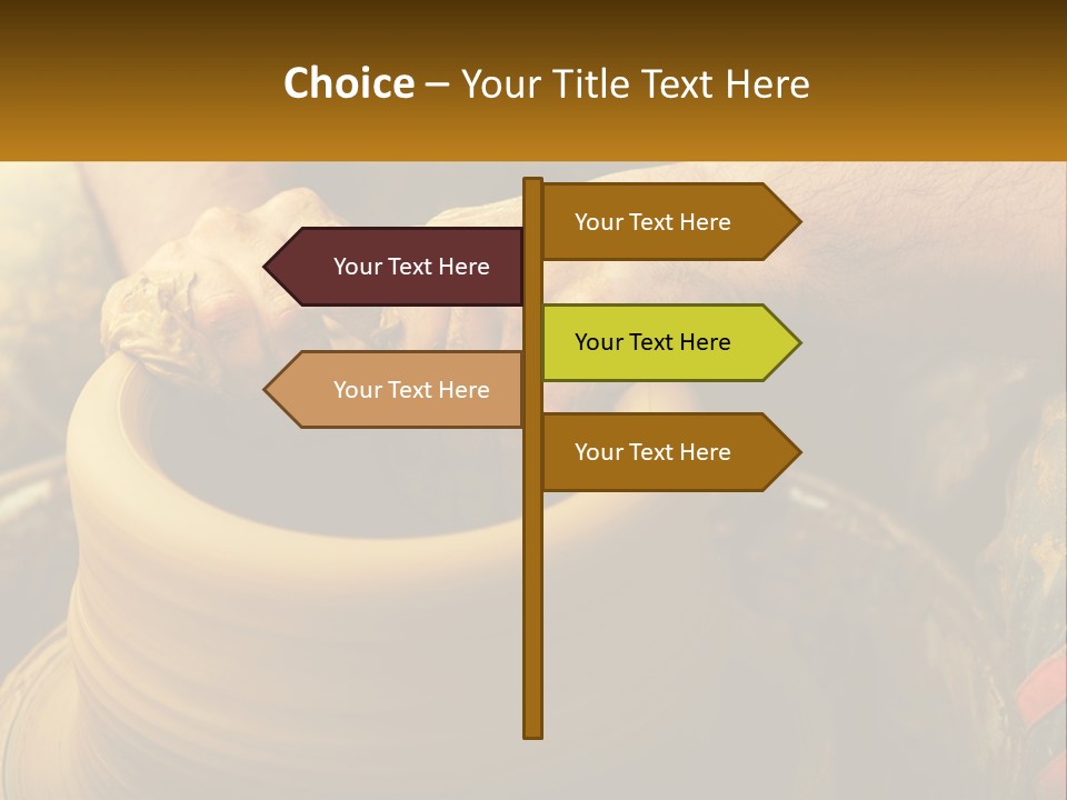 A Man Is Making A Pot On A Potter's Wheel PowerPoint Template