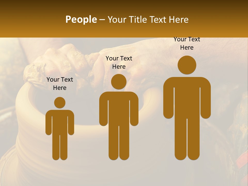 A Man Is Making A Pot On A Potter's Wheel PowerPoint Template
