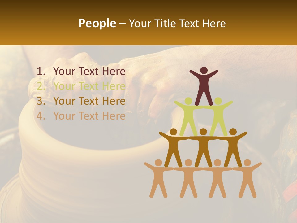 A Man Is Making A Pot On A Potter's Wheel PowerPoint Template