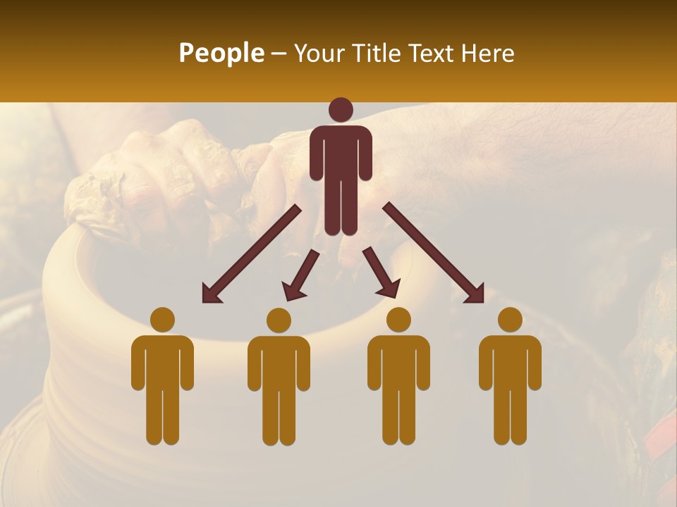 A Man Is Making A Pot On A Potter's Wheel PowerPoint Template