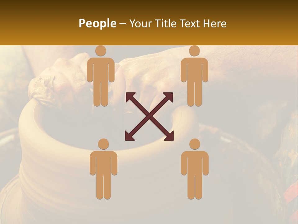 A Man Is Making A Pot On A Potter's Wheel PowerPoint Template