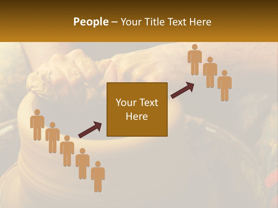 A Man Is Making A Pot On A Potter's Wheel PowerPoint Template