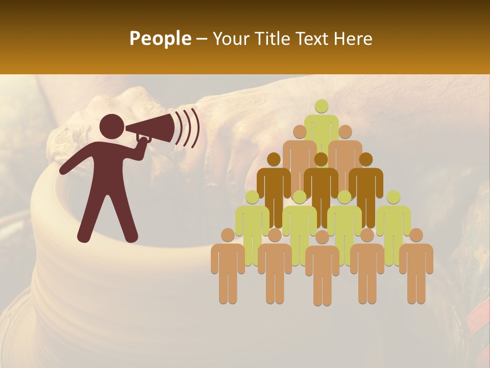 A Man Is Making A Pot On A Potter's Wheel PowerPoint Template