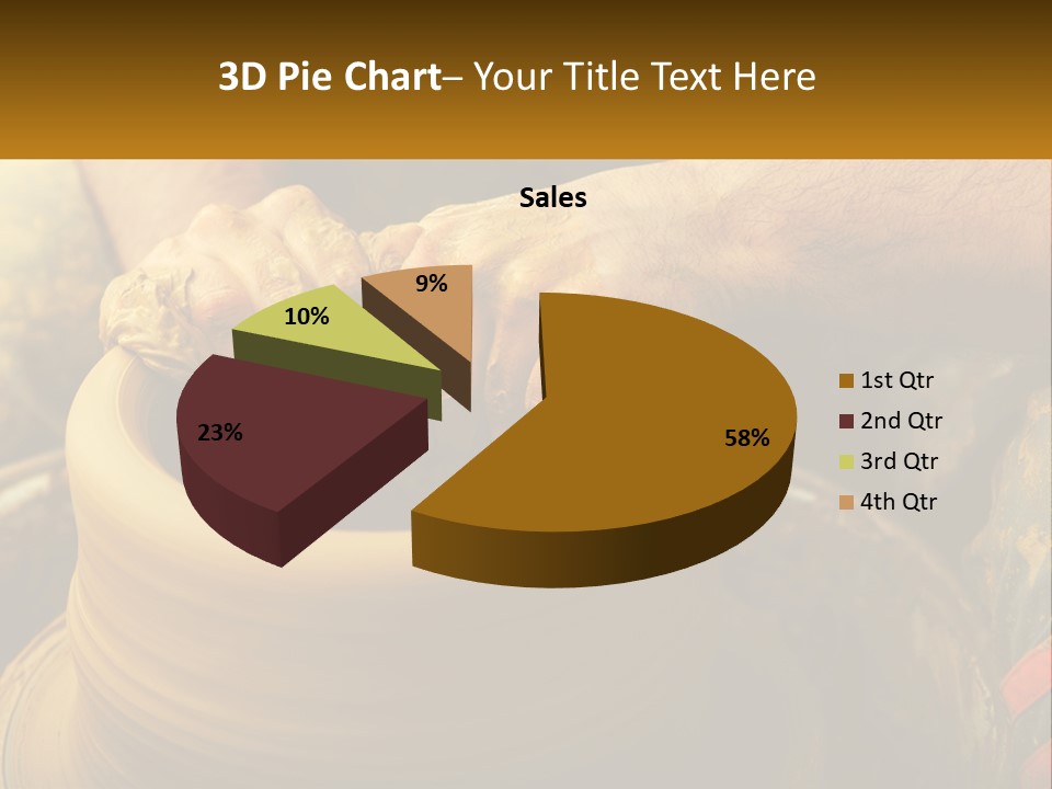 A Man Is Making A Pot On A Potter's Wheel PowerPoint Template