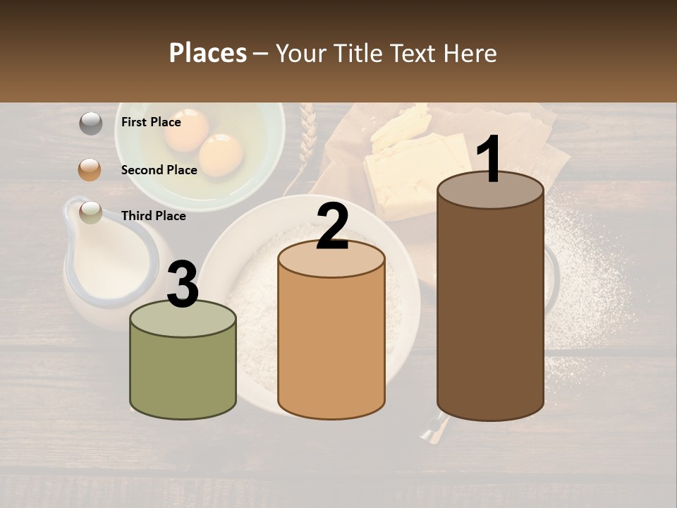A Wooden Table Topped With Bowls Of Food PowerPoint Template