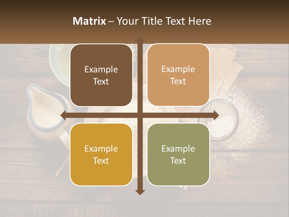 A Wooden Table Topped With Bowls Of Food PowerPoint Template