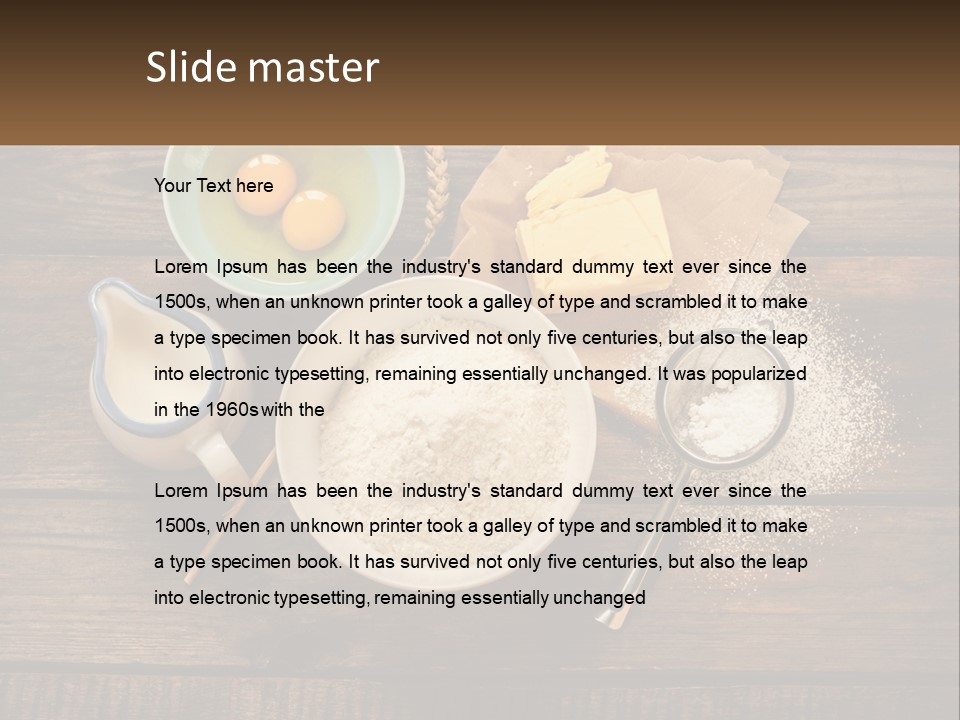 A Wooden Table Topped With Bowls Of Food PowerPoint Template