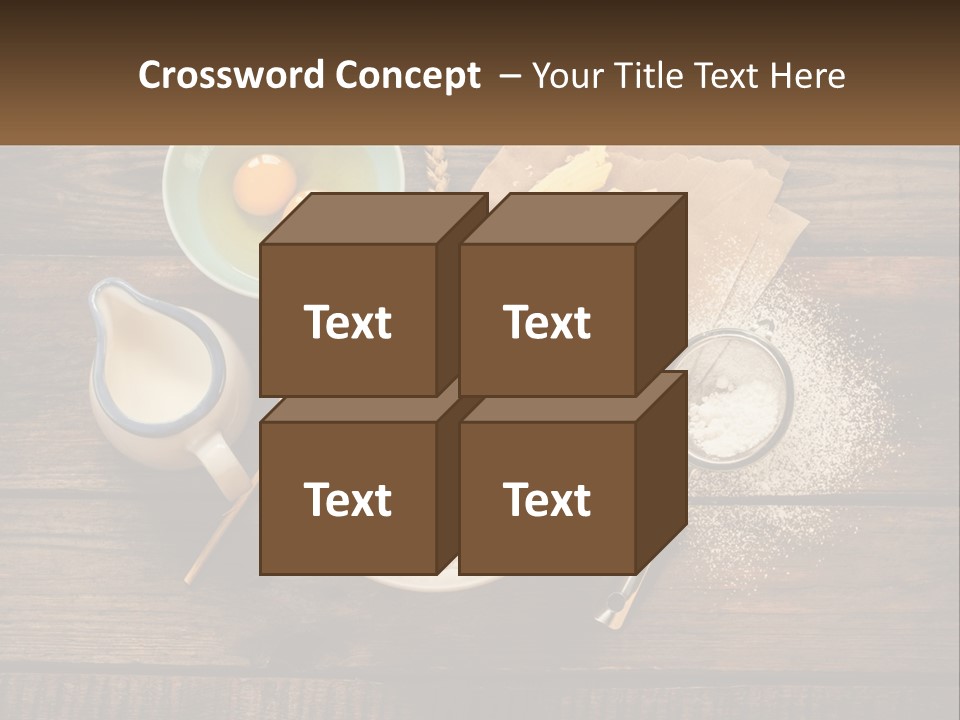 A Wooden Table Topped With Bowls Of Food PowerPoint Template