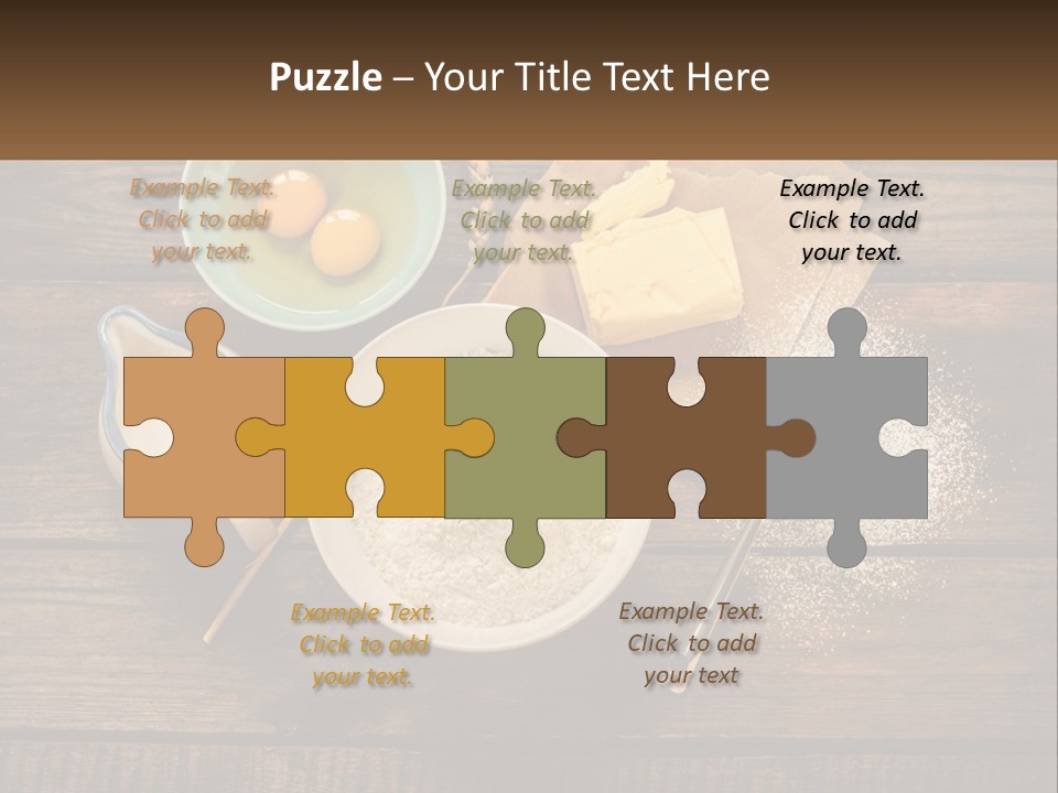 A Wooden Table Topped With Bowls Of Food PowerPoint Template