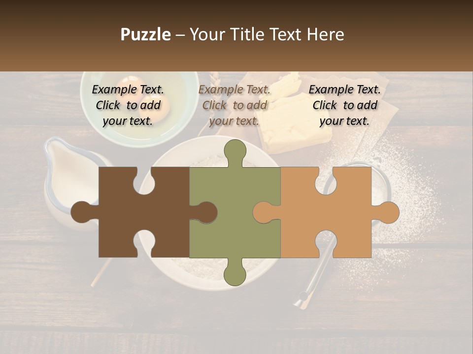 A Wooden Table Topped With Bowls Of Food PowerPoint Template