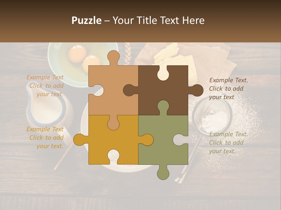 A Wooden Table Topped With Bowls Of Food PowerPoint Template